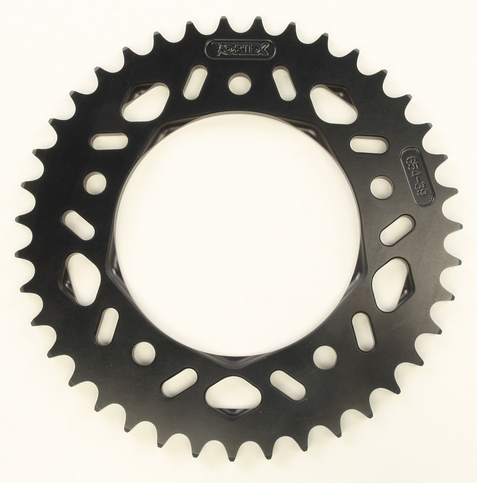 VORTEX Rear F5 Sprocket Aluminum 39t-525 Blk Hc Yam 654K-39