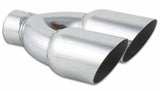 Vibrant Dual 3.5in Round SS Exhaust Tip (Single Wall Angle Cut) 1333