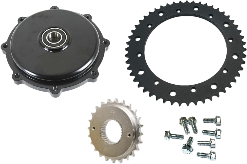 HARDDRIVE Cush Drive Chain Conv Kit Black `09-16 Flh/Flt 201406