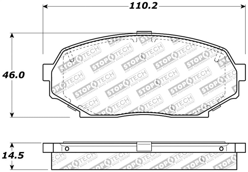 StopTech Performance 90-93 Mazda Miata Front Brake Pads D525 309.0525