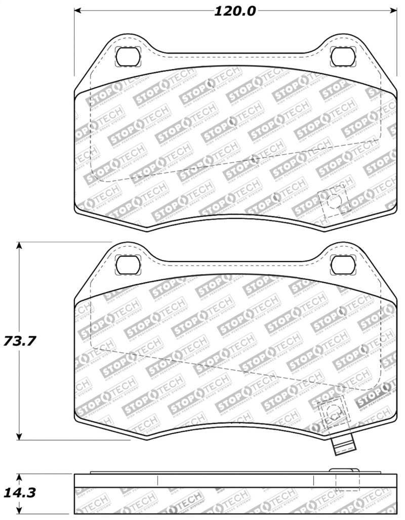 StopTech Performance 02-07 350z/G35 w/ Brembo Front Brake Pads 309.096