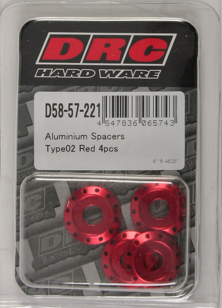 DRC Aluminium-Abstandshalter Typ 2 Rot M6x12mm 4/Pk D58-57-221