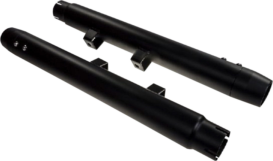 HARDDRIVE Hd Radium Mufflers Black W/Black End Caps 62019