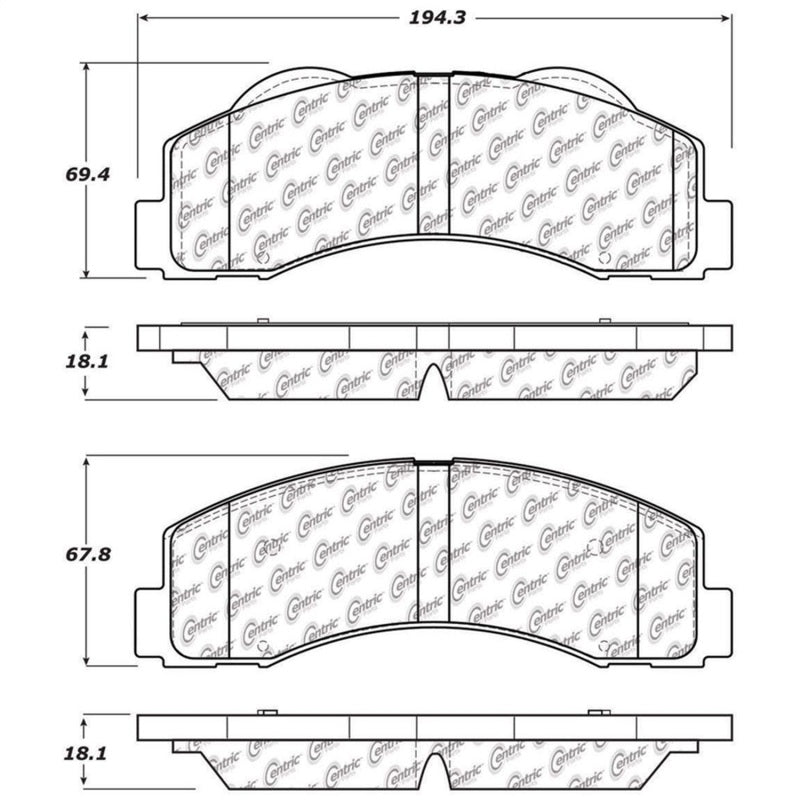 StopTech 10-14 Ford F-150 Street Performance Front Brake Pads 308.1414