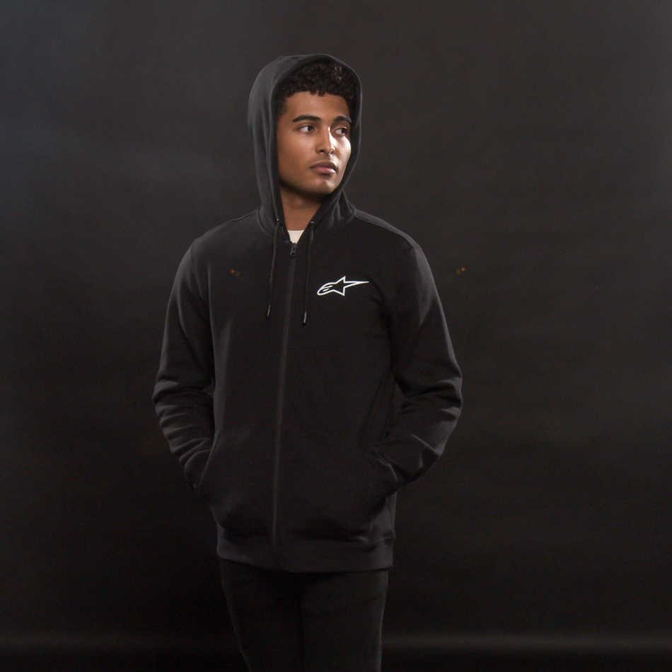 ALPINESTARS Ageless Zip Hoodie - Black/White - Medium 1212-536001020M