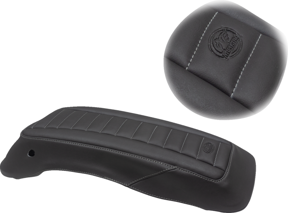 MUSTANG Saddlebag Lid Covers - Black/Gunmetal Gray - '14-'21 FL 77640GM