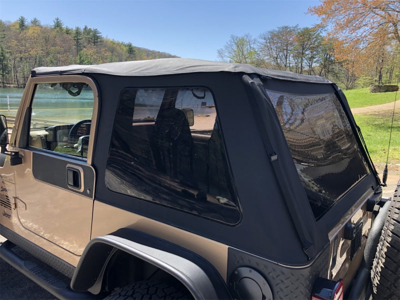 Rampage 18-21 Jeep Wrangler (JL) Unlimited Frameless TrailView Fastback Soft Top Kit - Black Diamond 139535