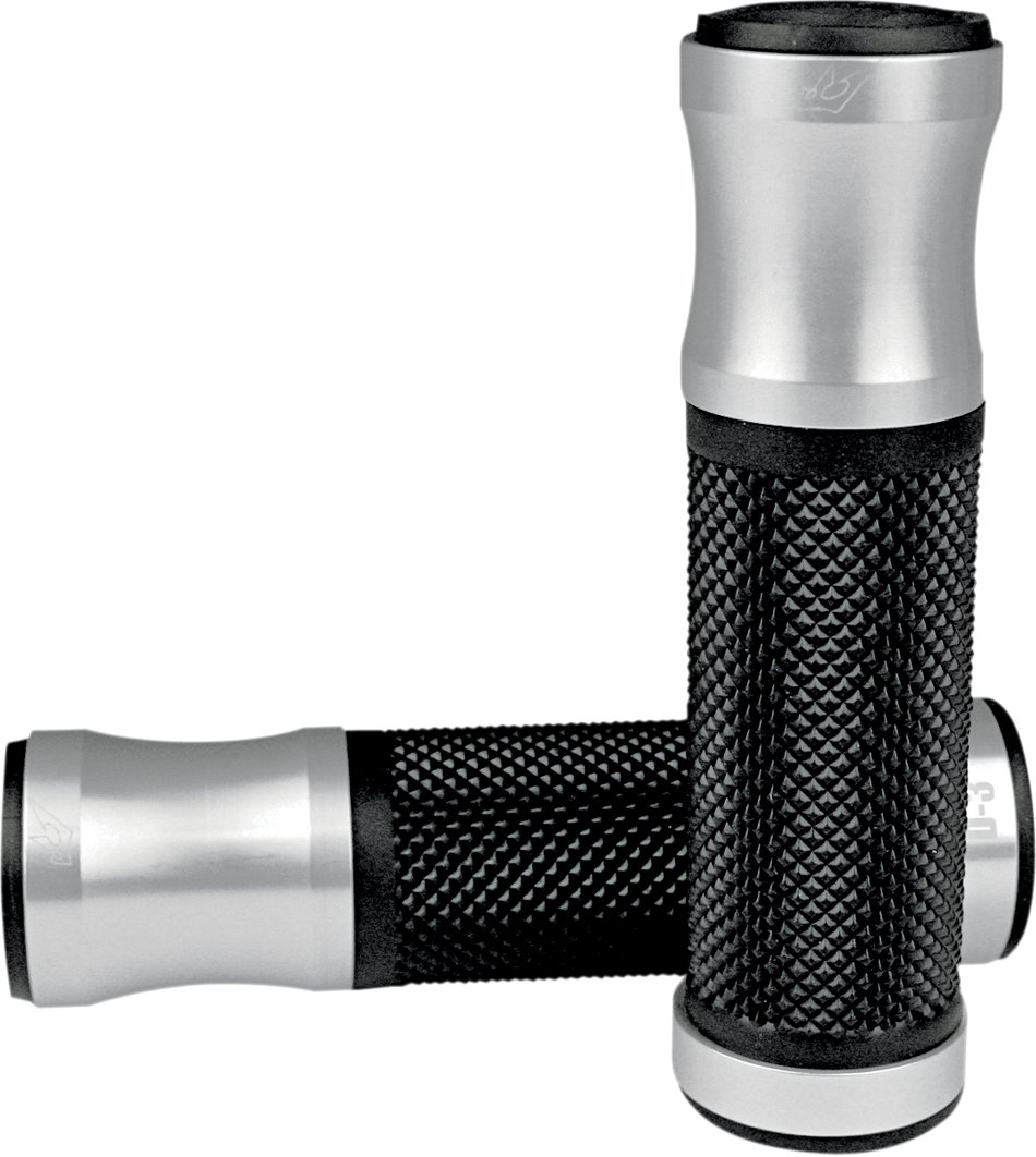 DRIVEN RACING Grips - D3 - 1" - Silver/Black D3SL2