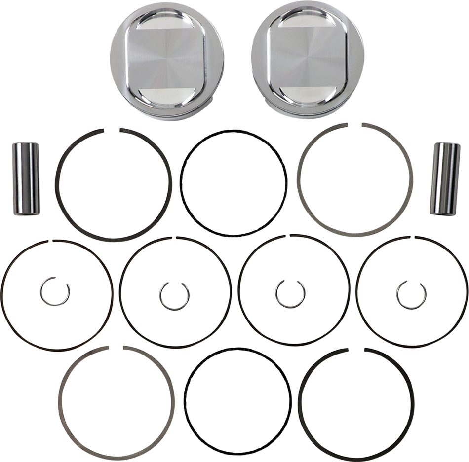 JE PISTONS Piston Kit - 107" - Twin Cam 317212