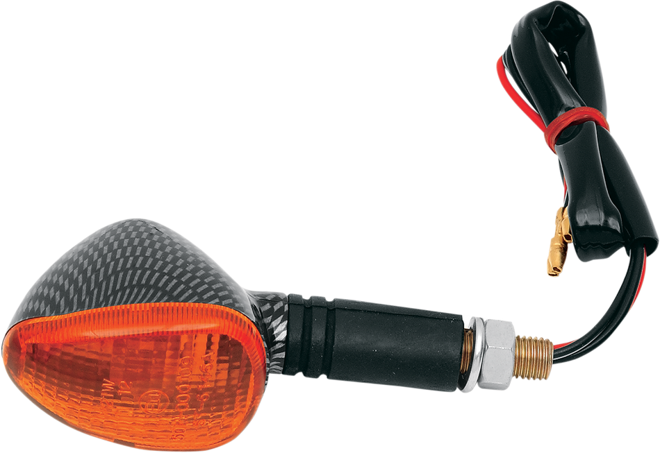 K&S TECHNOLOGIES Marker Lights - Single Filament - Carbon/Amber 25-8410