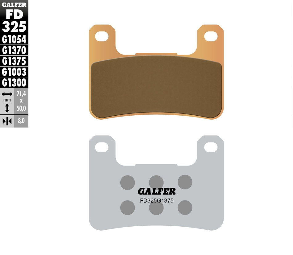 GALFER Brake Pads Sintered Ceramic Fd325g1375 FD325G1375