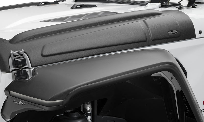 Bushwacker 18-22 Jeep Wrangler 2/4dr / 20-22 Jeep Gladiator Trail Armor Hood Armor (3pc) - Tex. Blk 14131