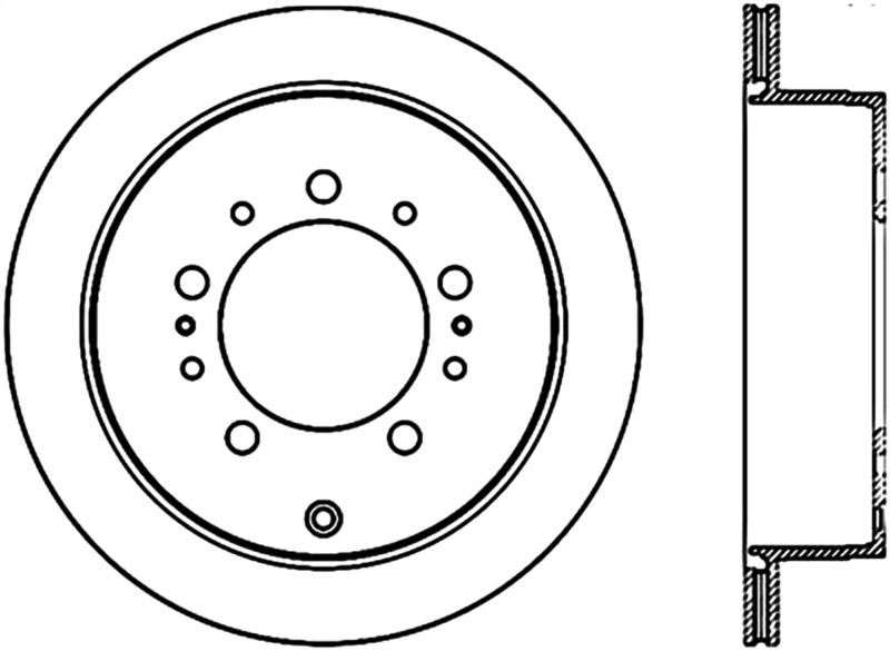 Stoptech 08-17 Toyota Land Cruiser / 08-17 Lexus LX Rear Premium Cryo Rotor 120.44157CRY