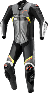 ALPINESTARS Missile Ignition v2 1-teiliger Anzug - Metallic Grau/Schwarz/Gelb/Rot Fluoreszierend - US 46 / EU 56 3150222-9135-56