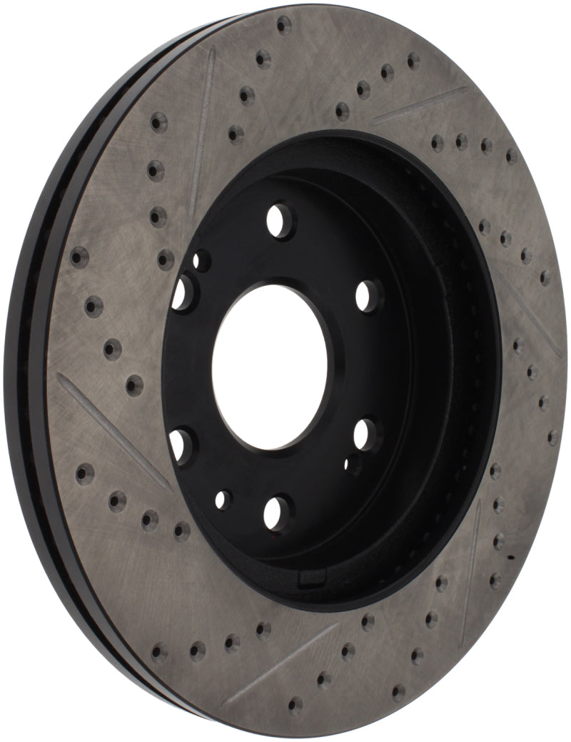 StopTech 05-10 GMC Sierra 1500 (w Rear Drum) / 07-09 GMC Yukon Front Left Slotted & Drilled Rotor 127.66057L