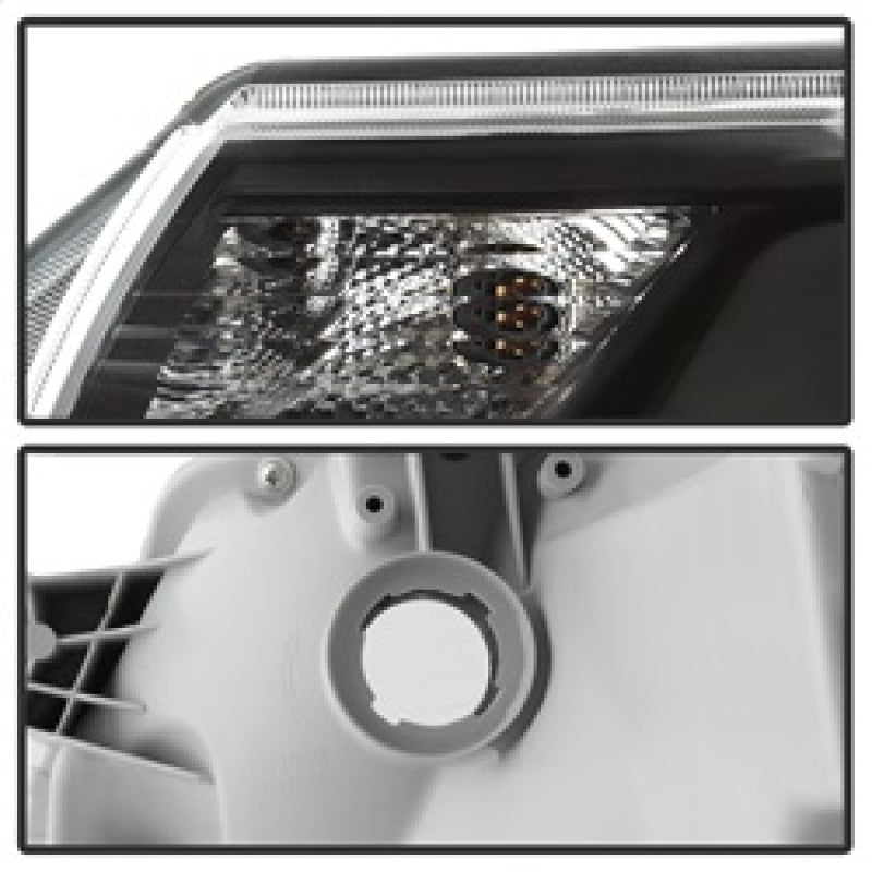 xTune Toyota Tacoma 12-15 Headlights - Light Bar DRL - Black PRO-JH-TTA12-LBDRL-BK 9037542