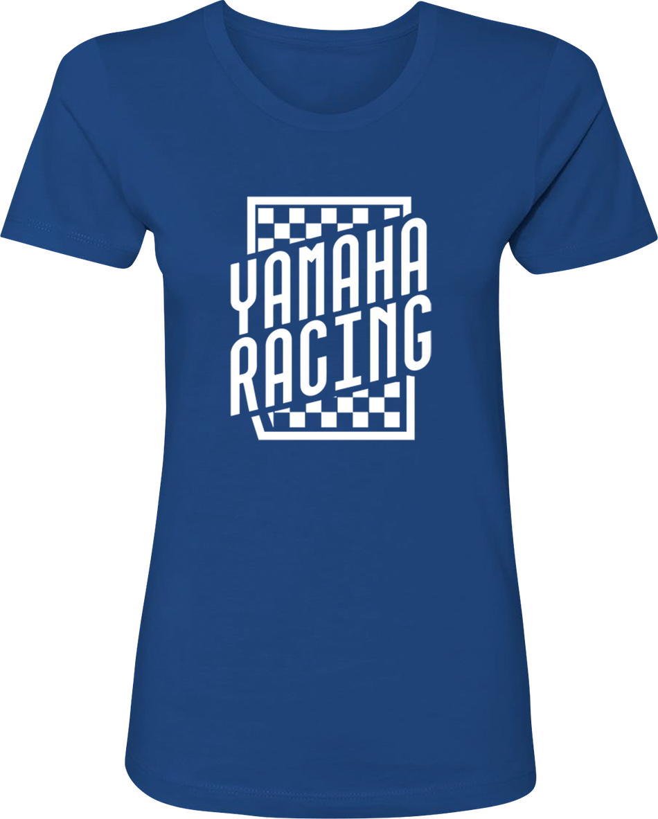 YAMAHA APPAREL Women's Yamaha Racing Check T-Shirt - Blue - 2XL NP21S-L3112-2X