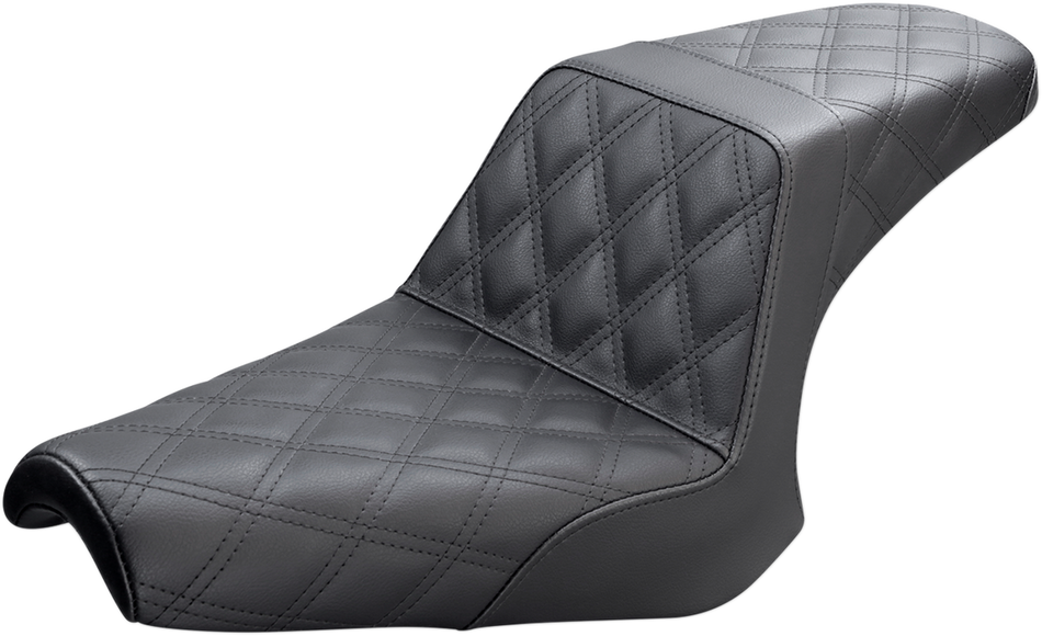 SADDLEMEN Step Up Seat - Full Lattice Stitch - Black Y13-16-175