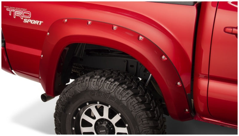 Bushwacker 12-15 Toyota Tacoma Fleetside Pocket Style Flares 2pc 60.3in Bed - Black 31080-02