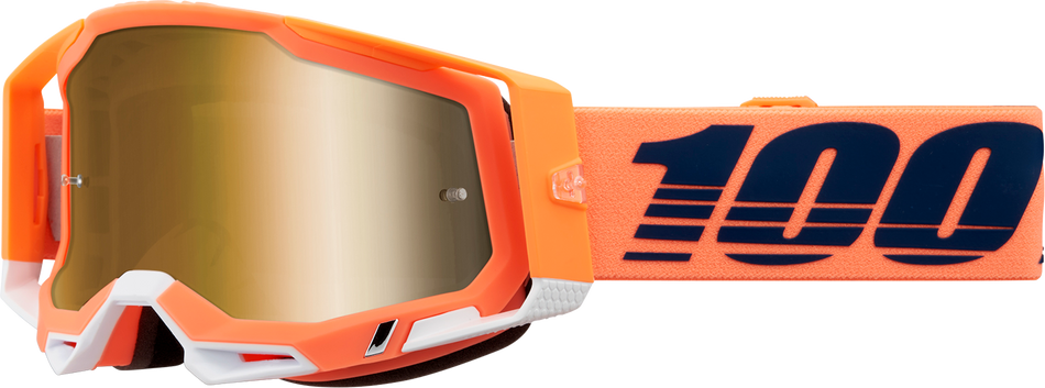 100% Racecraft 2 Goggles - Coral - True Gold Mirror 50010-00018