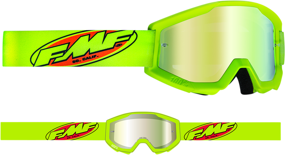 FMF Youth PowerCore Goggles - Core - Yellow - Gold Mirror F-50055-00003 2601-3024