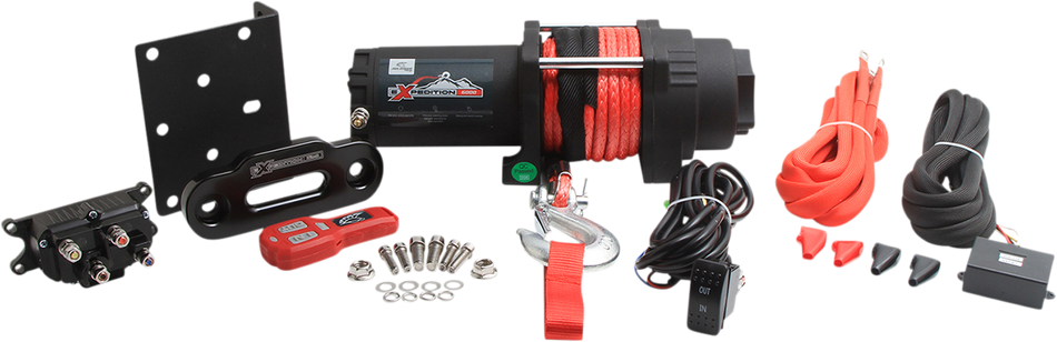 ALL BALLS Winch - 6000 LB - Synthetic Rope - 4 Bolt 431-01027