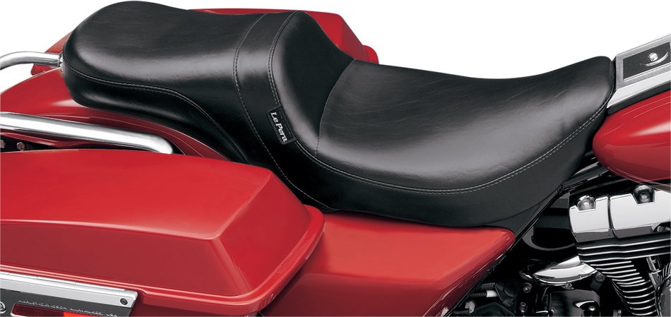 LE PERA Daytona 2-Up Seat - Without Backrest - Smooth - Black - FLHR '02-'07 LH-567RK