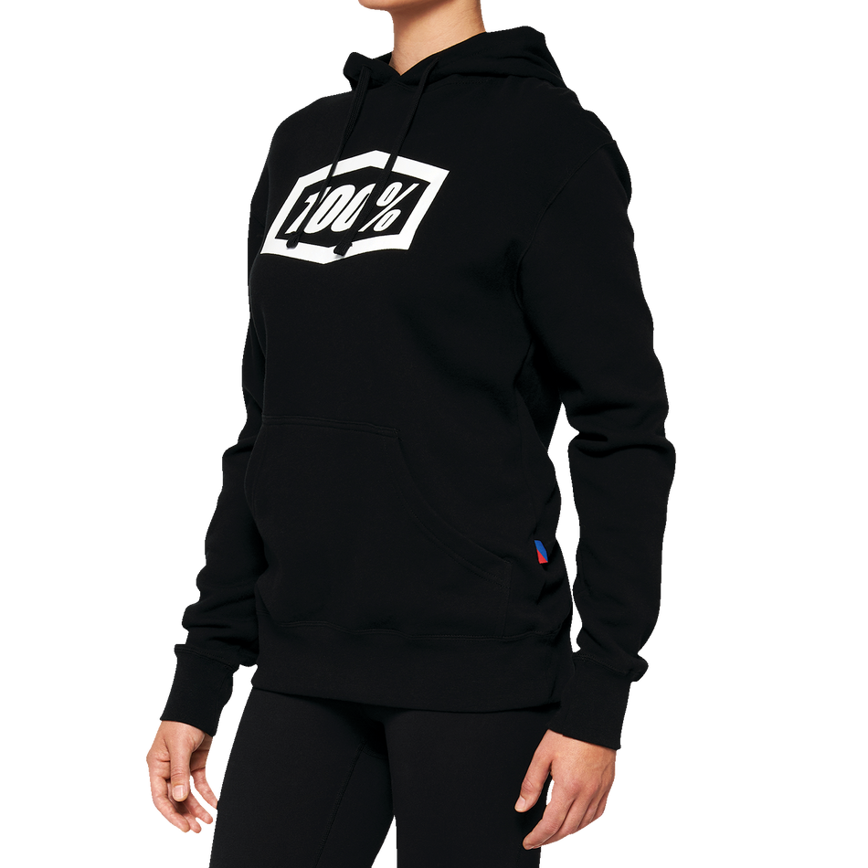 100% Women's Icon Hoodie - Black - Medium 20031-00001