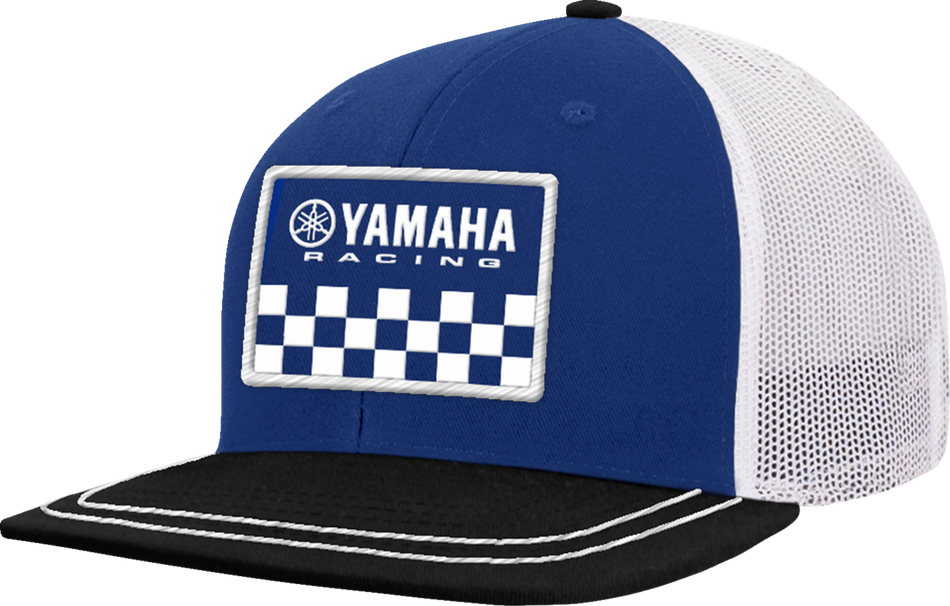 YAMAHA APPAREL Yamaha Racing-Mütze – Flacher Schirm – Schwarz/Blau NP21A-H3198 