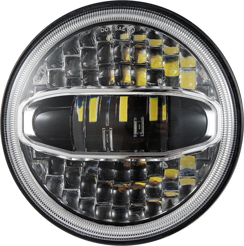 PATHFINDER7" Led Headlight W/Chrome Mounting BracketHD7NWC