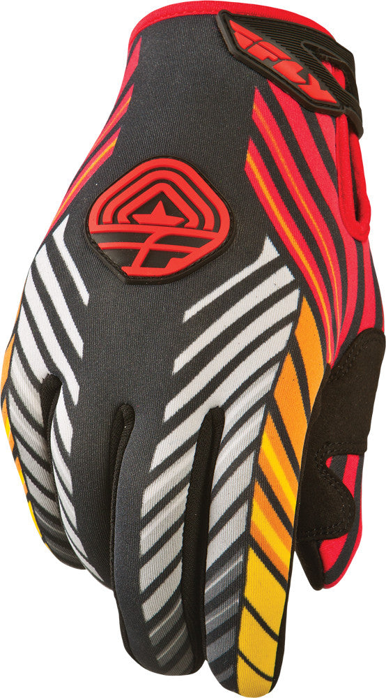 FLY RACING 907 Gloves Black/Fire Sz 8 #5841 367-642~08