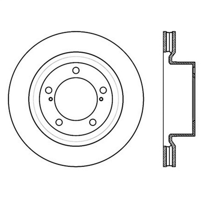 StopTech 07-09 Toyota Tundra / 08-09 Toyota Sequoia Front Left Slotted & Drilled Rotor 127.44156L