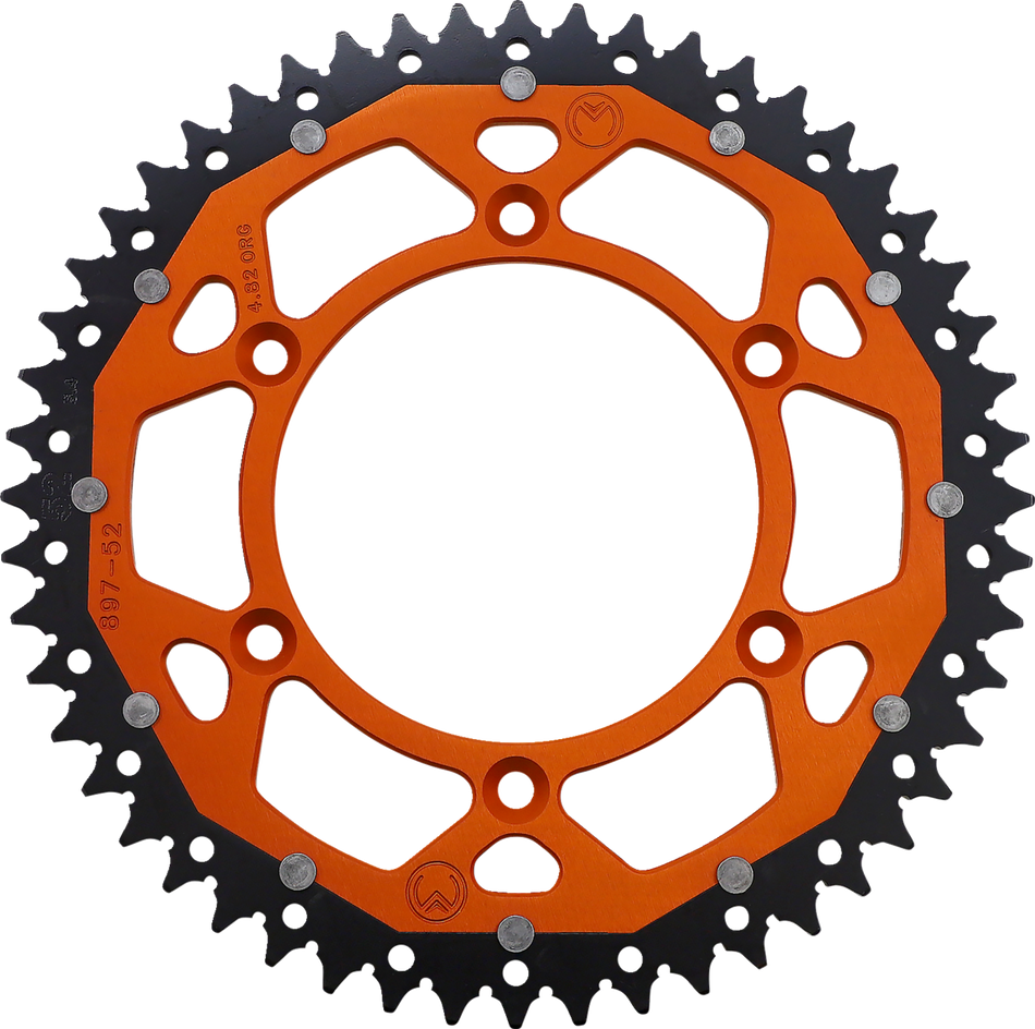 MOOSE RACING Dual Sprocket - Orange - 52 Tooth 1210-897-52-14X