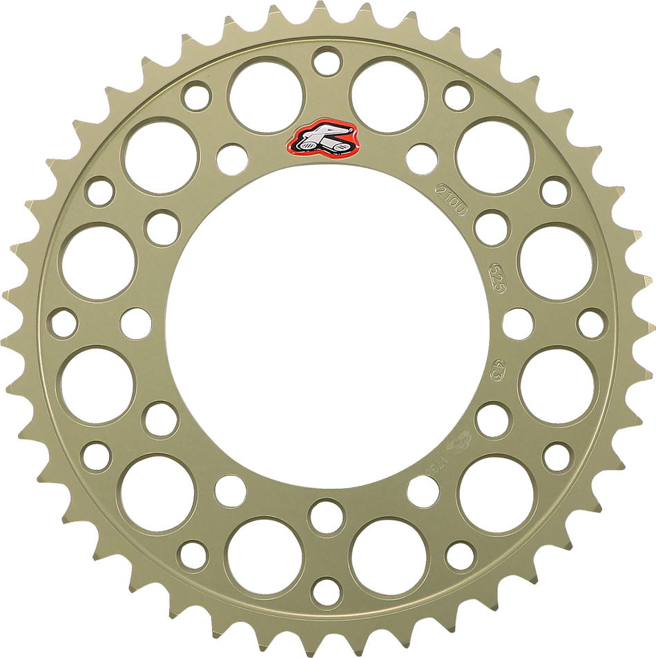 RENTHAL Rear Sprocket - Aluminum - 43 Tooth 210U-525-43P-HA