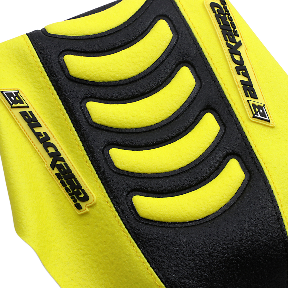 BLACKBIRD RACING Double Grip 3 Seat Cover - Black/Yellow - Suzuki 1325HUS