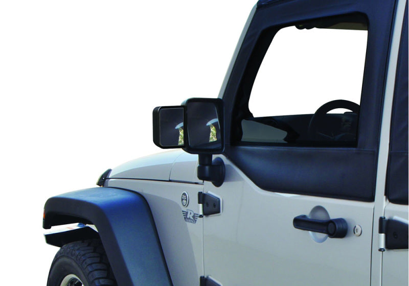 Rampage 2007-2018 Jeep Wrangler(JK) Mirror Extensions - Black 8605