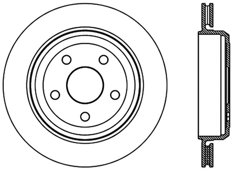 StopTech Slotted Sport Brake Rotor 11-17 Jeep Grand Cherokee (Excludes SRT8) 126.58007SL