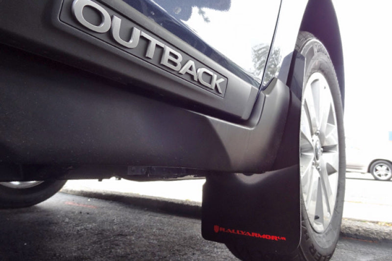 Rally Armor 2015 Subaru Outback UR Black Mud Flap w/ Silver Logo MF36-UR-BLK/SIL