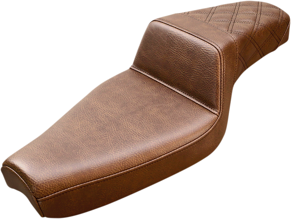 SADDLEMEN Step-Up Seat - Rear Lattice Stitch - Brown - XL 807-03-173BR