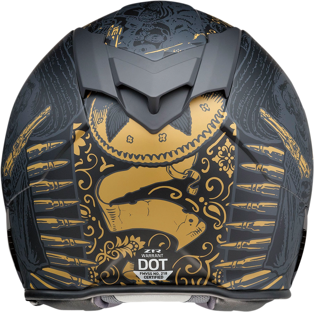 Casco Z1R Warrant - Sombrero - Negro/Dorado - Mediano 0101-14172 
