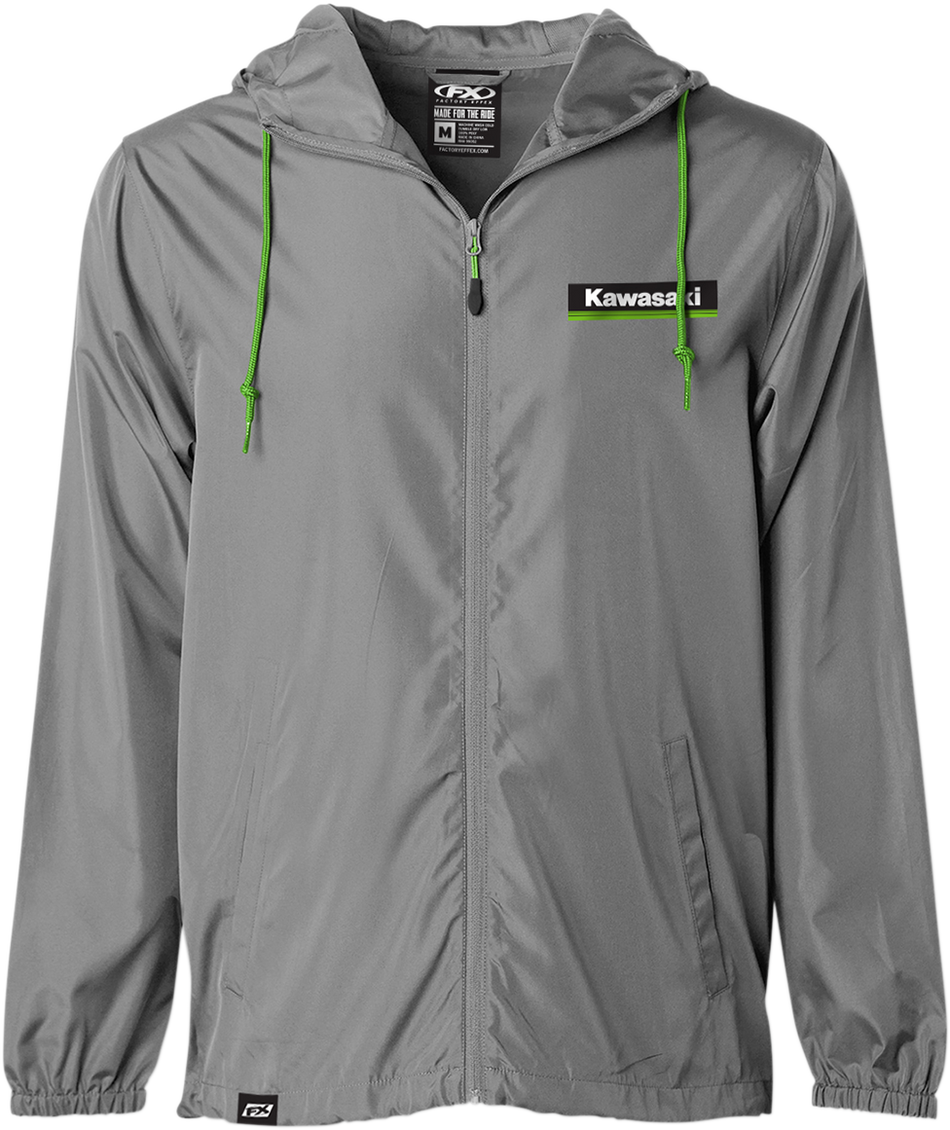 FACTORY EFFEX Kawasaki Windbreaker - Charcoal - Large 23-85114