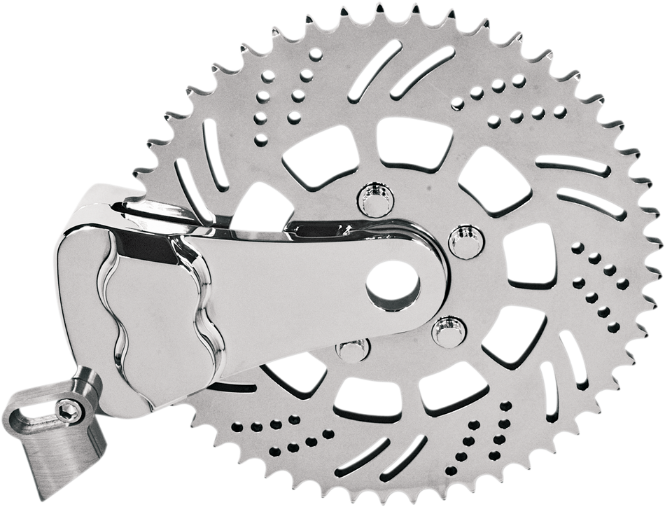 HAWG HALTERS Sprocket Brake Caliper - Left - Chrome RKSBLCC351