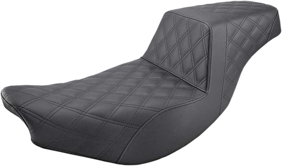 SADDLEMEN Step Up Seat - Full Lattice - Black - Indian I14-07-175