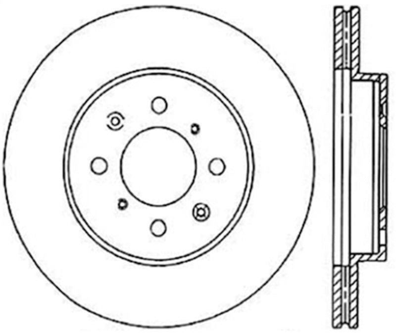 Stoptech Acura & Honda Civic/Del Sol Front CRYO-STOP Rotor 120.40021CRY