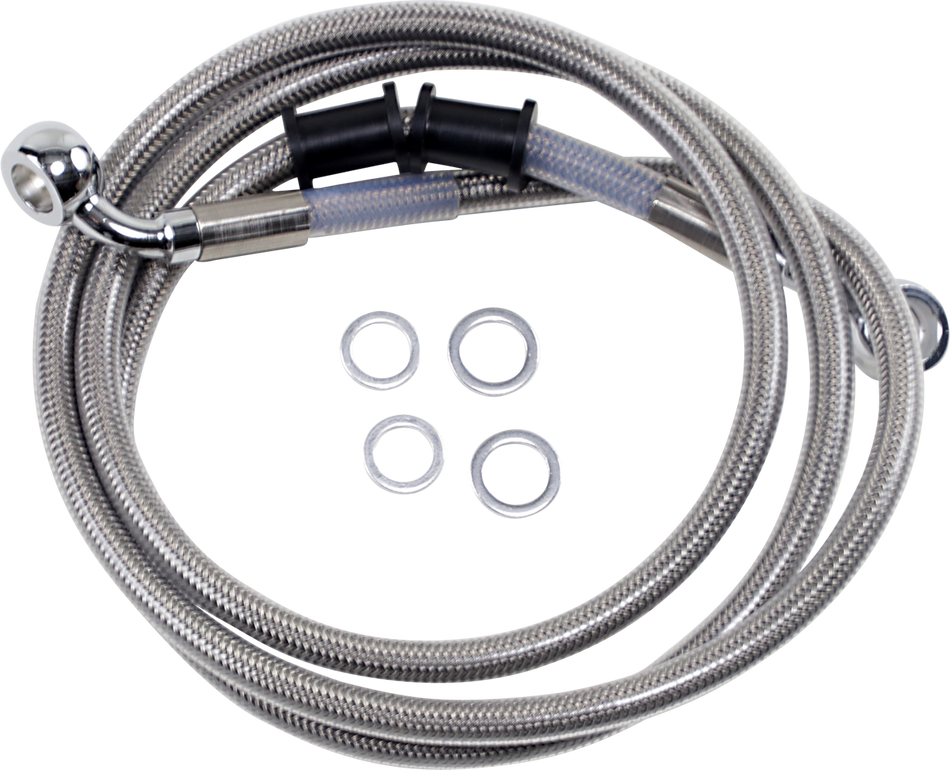 DRAG SPECIALTIES Brake Line - +4" - Stainless Steel - FXDB 660324-4