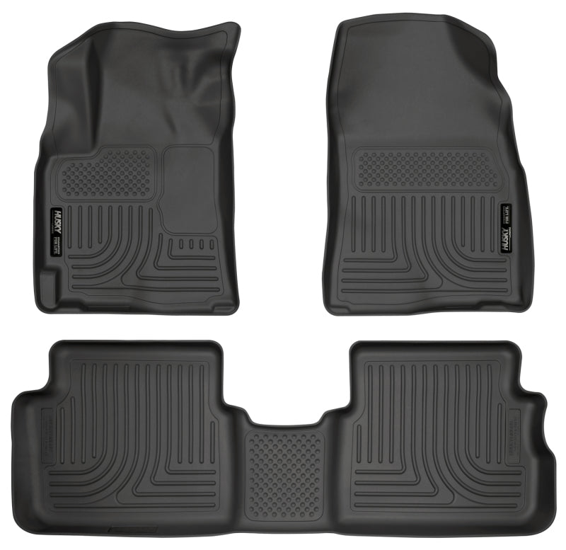 Husky Liners 09-12 Toyota Corolla/Matrix/Pontiac Vibe (FWD) WeatherBeater Combo Black Floor Liners 98531