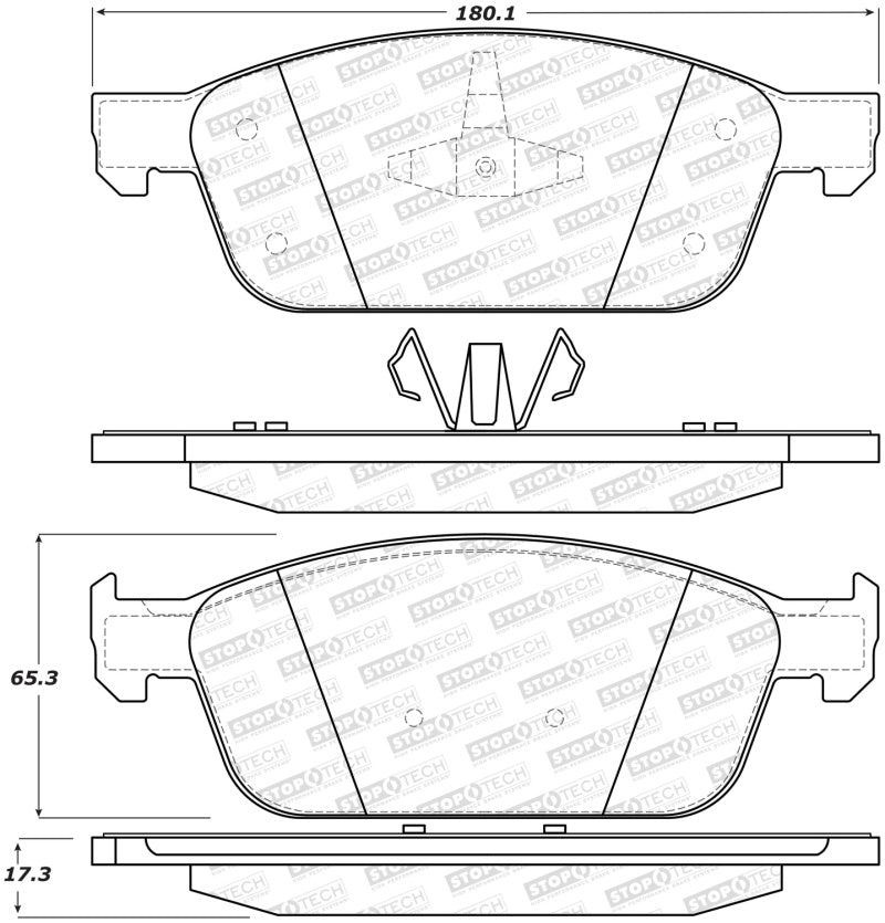 StopTech Street Brake Pads - Front/Rear 308.1645