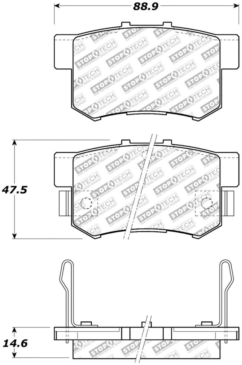 StopTech Street Select Brake Pads - Front/Rear 305.0537