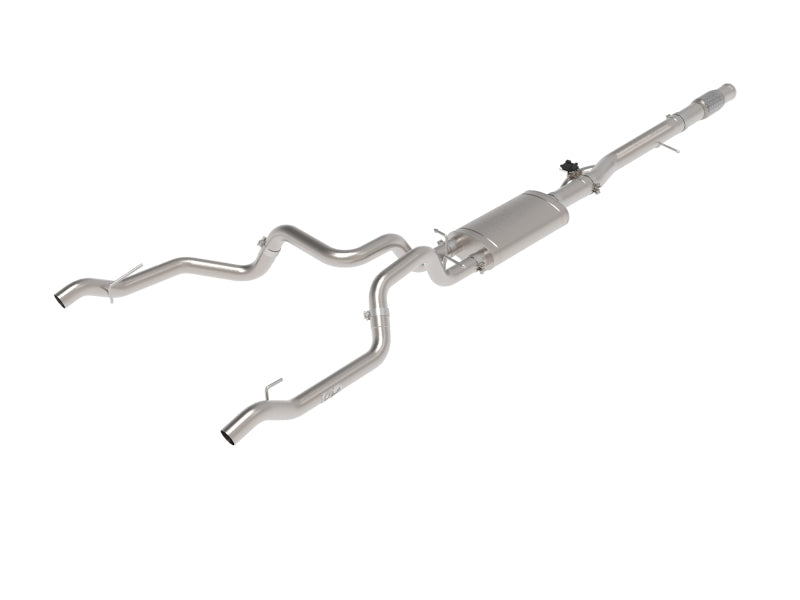 aFe Gemini XV 4in to Dual 3in 304 SS Cat-Back Exhaust w/ Cutout 19-21 GM Silverado/Sierra V8-6.2L 49-34140