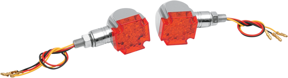 EMGO LED Maltese Marker Lights - Chrome/Red 61-99155